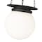 Z-Lite Calhoun Pendant, 1-Light, 9 In.W x 10.75 In.H, Matte black/white opal 7505P9-MB - alternate 3